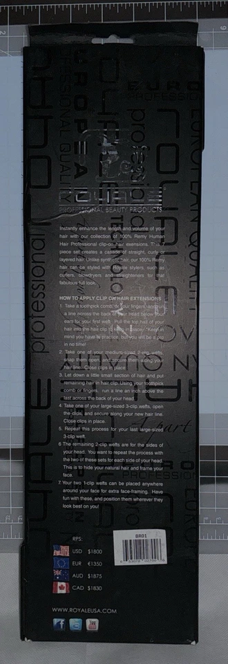 Extensiones de clip de cabello 100 % humano Remy Royale Pro 19" EXPRESSO MARRÓN 01 Foto 3 de 3