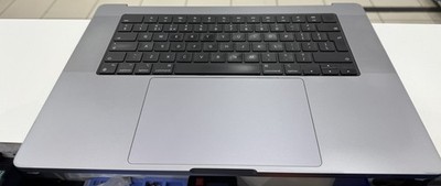 Original MacBook Pro 16'' Model A2485 Handauflage Komplett UK Grau Grade A+