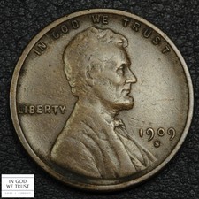 1909 S Lincoln Wheat Copper Cent 1C