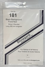 Showgard Stamp Black Mounts size 181 FREE USA SHIPPING 264 mm by 181 mm 5 strips