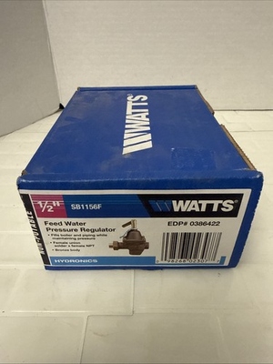 #ad NEW Watts SB1156F BRONZE Boiler Feed Water Pressure Regulator 1 2quot; 1850460 $74.99