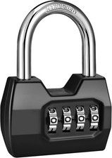 1 Pack 4-Digit Combination Lock Waterproof Outdoor Padlock School Gym Locker