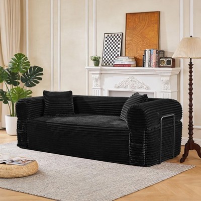 2-in-1Convertible Sleeper Sofa Bed,Modular Boneless Couch with Fixed-Shape Frame