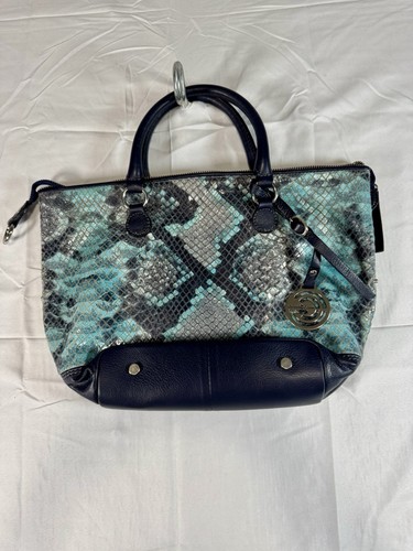 Gianni Conti Python-Embossed Leather Satchel