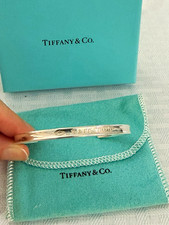 Tiffany & Co. Signed 925 Sterling Silver Cuff Bracelet, Silver