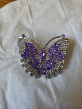  Brosche   Strass   Lila   Modeschmuck NEU  S...