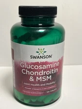 Swanson Glucosamine Chondroitin & MSM Higher Strength 3-IN-1 Formula 120 Tablets