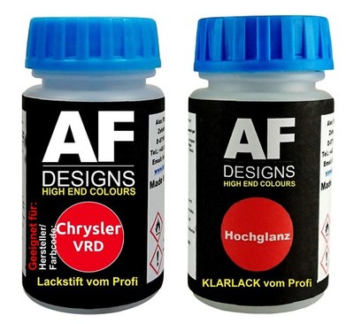 Lackstift für Chrysler VRD Prowler Red + Klarlack je 50ml Autolack Basislack SET