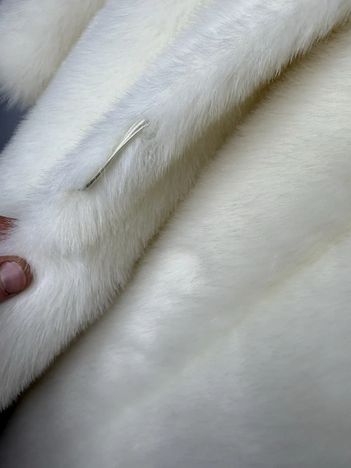 Abrigo de olefina blanca vintage Oleg Cassini 3x Foto 4 de 4