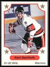 1991-92 7th Inning Sketch WHL #272 Kent Staniforth