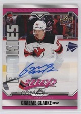 2024-25 Upper Deck MVP Rookies Magenta Auto Graeme Clarke #225 Auto 1se3