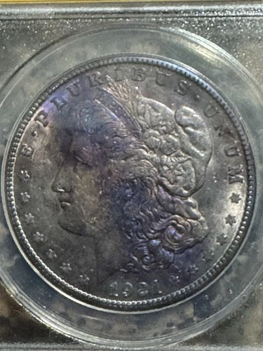 1921-s Morgan Silver Dollar, ANACS AU58 Details, Toner, Free shipping