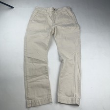 M. Crow Bddw White Cotton Pants Made In USA 29x28 Straight Leg