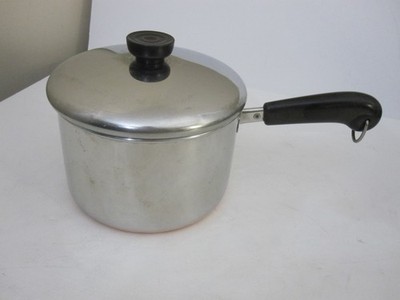 Revere Ware 3 Qt Sauce Pot Stainless Copper Clad w Lid Clinton ILL USA