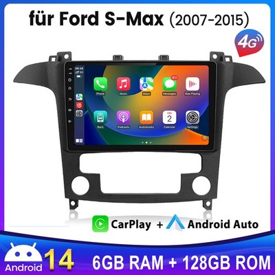 Für Ford S-Max WA6 2006-2015 Android 14 Autoradio GPS NAVI BT DAB+ Carplay 128GB