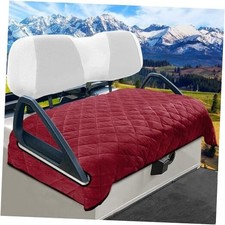 Golf Cart Seat Covers for 2  4 Passenger Carts, Thick Short Plush Wine Red