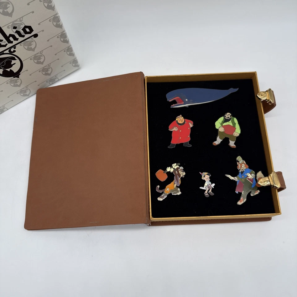 Disney Parks & Resorts Pinocchio Complete Box 6 Pin Set 2002 LE #10/250 w/ Box - Image 3 of 4