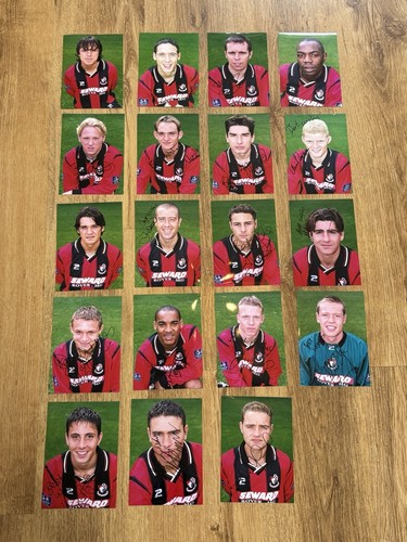 AFC BOURNEMOUTH SIGNED PRESS FOOTBALL PHOTO CLUB CARDS X19 AUTOGRAPHED