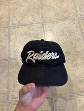 Vintage Sports Specialties Raiders Cityless Script Snapback Hat DISTRESSED WORN