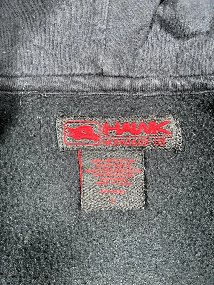 Sudadera con Capucha Hawk Para Hombre Grande Negra Cremallera Completa Gráfico Skateboarding HK043530-05 Foto 3 de 4