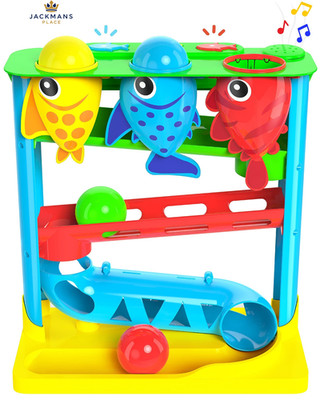 Move2Play, Feed The Fish | Interaktives Baby- & Kleinkindspielzeug | Medium, Blau/Rot