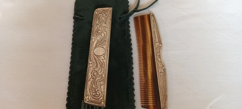 Pettine Da Borsa argento 800 paterna & Livi - Immagine 4 di 4