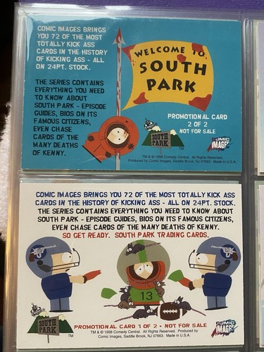 1998 South Park Trading Card Set 1-70 w/Both Promo & 2 Many Deaths ofKenny Cards - Picture 4 of 7