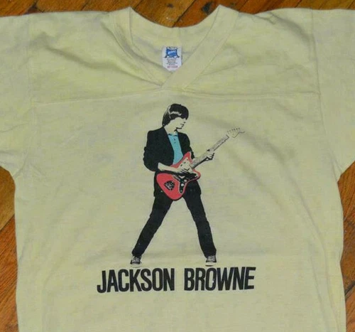 JACKSON BROWNE rare rock concert jersey t-shirt 1980s vintage concert t-shirt, vintage, single stitch, B+ condition