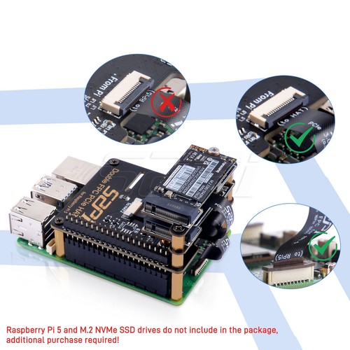 B12 Double FPC PCIe HAT Adapter Board for Raspberry Pi 5 - 第 5/10 張圖片