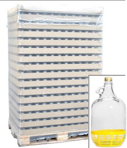 5l Glasballon mit Kunststoffkorb Weinballon Gärballon Glasflasche
