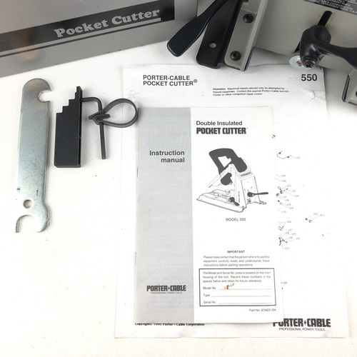 Porter Cable 550 Pocket Cutter With Metal Case, Wrenches & Manual Made in USA - Picture 11 of 13