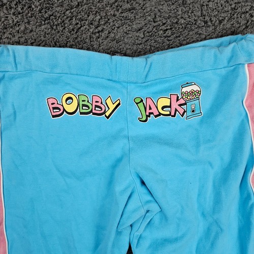 Pantalones deportivos Y2K Bobby Jack con logotipo de mono azules con cordón jóvenes niñas talla 18 XXL - Imagen 11 de 12