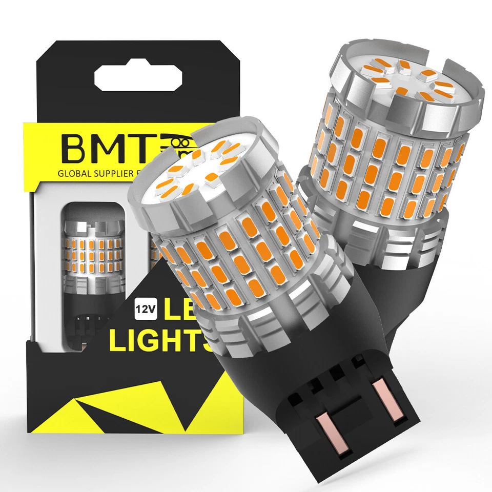 2pcs 7443 7440 LED Yellow Front Turn Signal Light Kit for Lexus CT200h 2011-2013 Foto 2 de 4