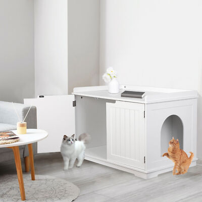 Washroom Storage Bench Litter Box Cover with Sturdy Structure