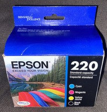 Epson 220  DURABrite Ultra Black/Color Combo Pack Ink Cartridges Exp: 05/2023  