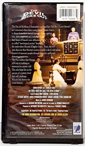The Devil Rides Out (1968) Christopher Lee ~ Hammer Collection VHS Tested - Picture 2 of 10