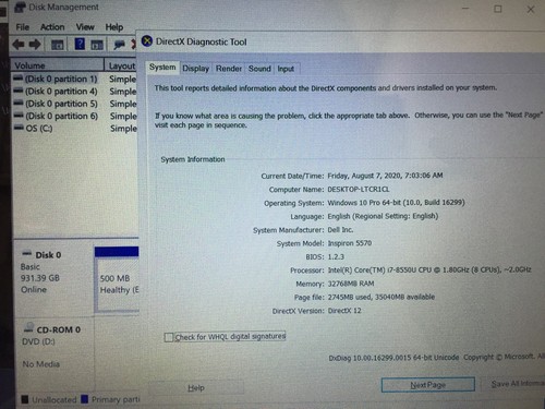 DELL Inspiron 5570 15.6" Touchscreen Laptop/Intel i7-8550U/12GB RAM/1TB HDD/W10 - Picture 10 of 17
