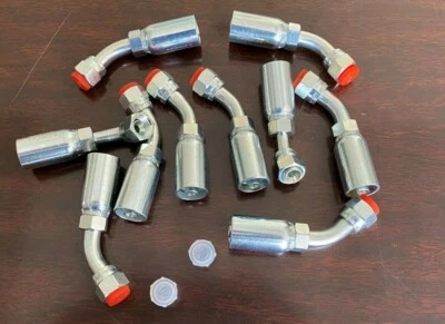 GATOR (10 pc) 06U686 STYLE HYDRAULIC HOSE FITTINGS 3/8" Hose 3/8" FJIC 45 Degree HY