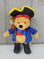 Disney Pirate Winnie the Pooh 8" Plush Mini Bean Bag New with Tags VTG