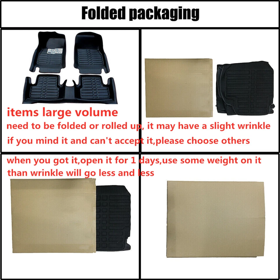 Carpet Floor Mats for Ford Fusion 2013-2020 3pc Front/Back Liner Rug Protector Foto 4 de 4