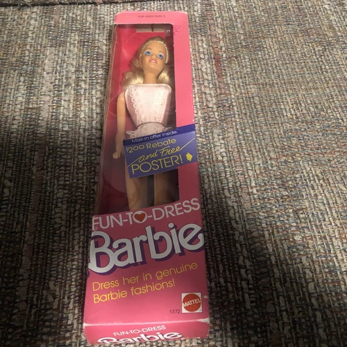 Vintage 1988 Fun to Dress Barbie Doll Mattel 1372