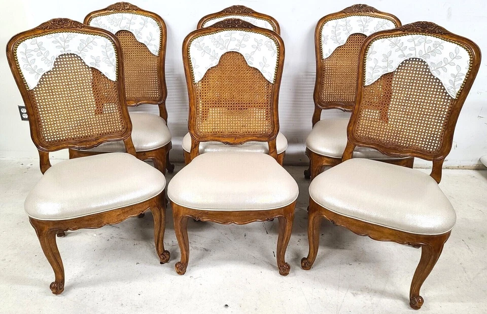(6) French Provincial Cane Dining Chairs by CENTURY FURNITURE - Image 2 of 4