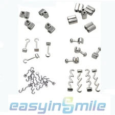 EASYINSMILE Dental Orthodontic Crimpable Hook Stainless Steel Catch 10Pcs/Pack