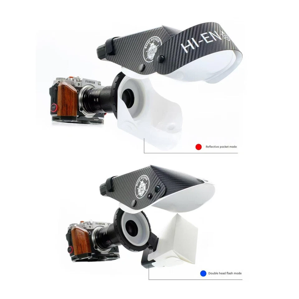 MF12 Dos Cabezales Macro Flash Luz Compacta Macro Herradura Cubierta Macro USHe Foto 3 de 4