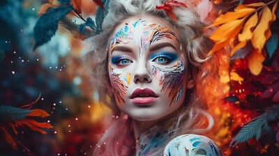 Beautiful face art posters A3, superb quality and very high resolution.