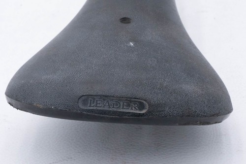 LEADER FRENCH PLASTIC VINTAGE SADDLE SEAT RACING ROAD BICYCLE BIKE OLD BLACK - Picture 6 of 8