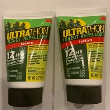 (2) - 2 oz 3M Ultrathon Insect Repellent Lotion - 12 HR Time Release Protection 