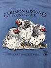 Vintage Common Ground Country Fair Chickens T-shirt Size Large