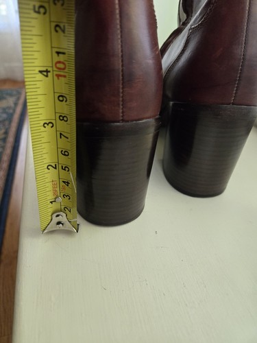 Frye Western Brown Pointed Toe Leather Ankle Boot with Block Heel | Size 9.5M - Picture 6 of 16