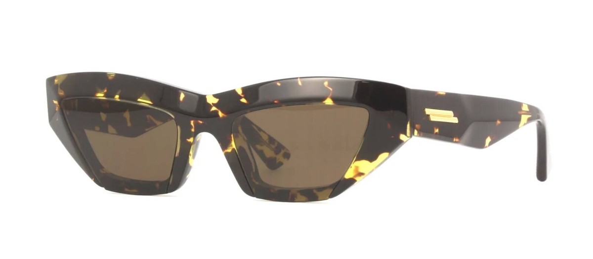 サングラス BOTTEGA VENETA Woman Sunglasses Brown BV1291S 002 Bottega Veneta BV1219S Spotted Havana/Brown (002) Sunglasses
